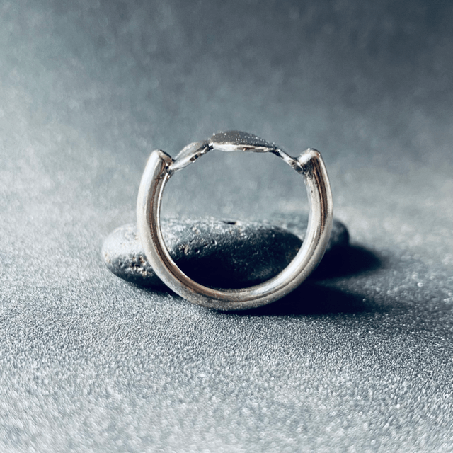 Bague jonc 3 galets en argent