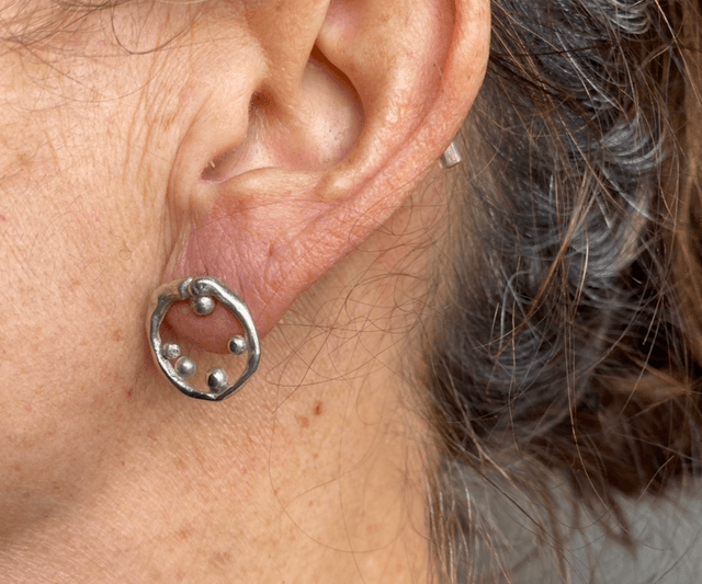 Boucles d’oreille cercle et gouttes