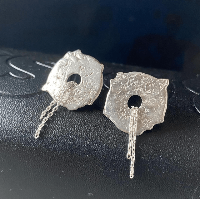 Boucles d’oreilles Anémones de mer et chaine