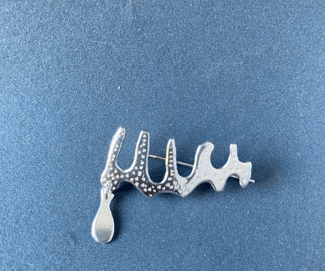Bijou d’oreille branche de corail et goutte