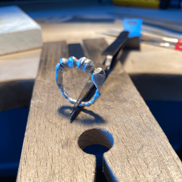 Bague Galets gouttes bruts