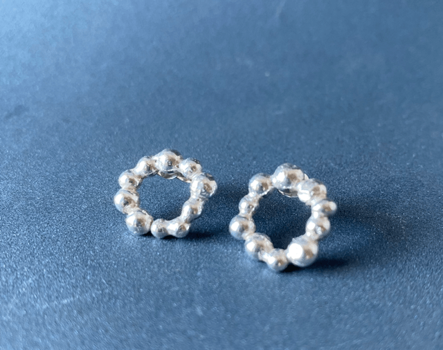 Boucle d’oreille cercles goutte