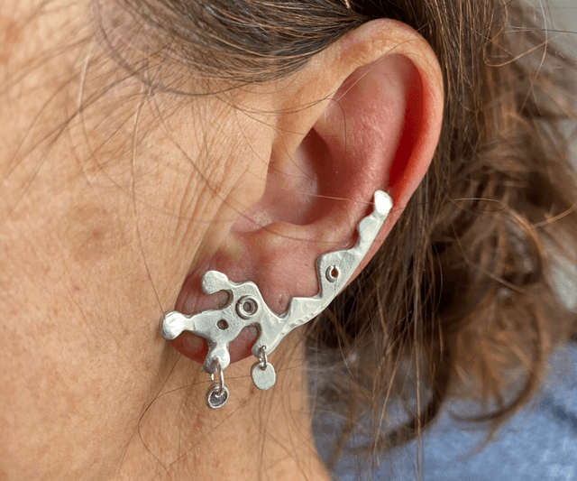 Bijou d’oreille Algue et gouttes